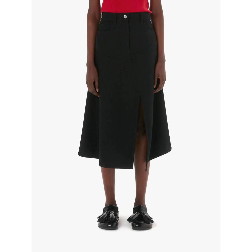 NEW JW ANDERSON patchwork a-line skirt in black